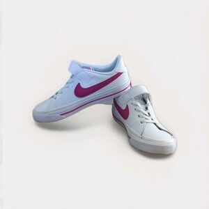 Nike Court Legacy Kids 3Y White Hot Pink DA5381-124 Low Top Sneakers Shoes NWOB